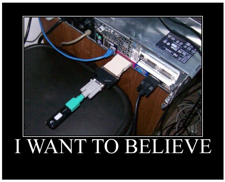 i want to believe in usb